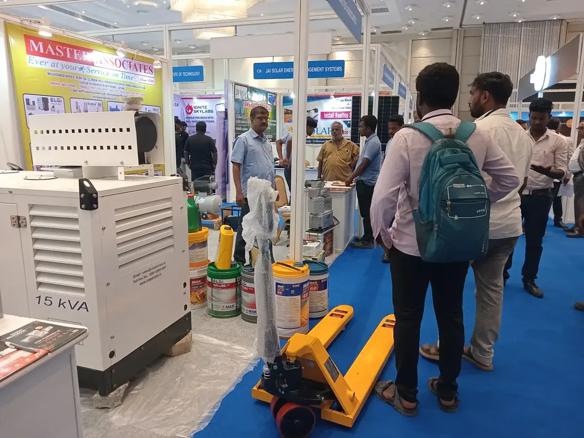 Visitors at an industrial expo at Suganya Convention Centre, Pondicherry