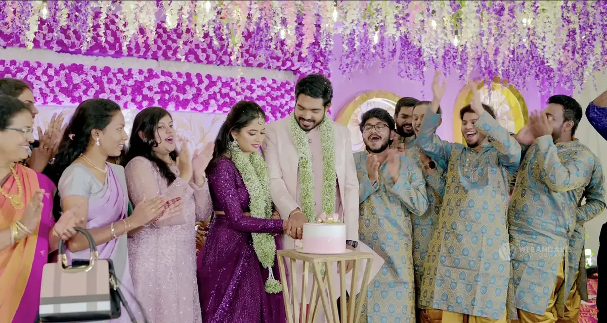 Cake-cutting celebration at Suganya Convention Centre, Pondicherry