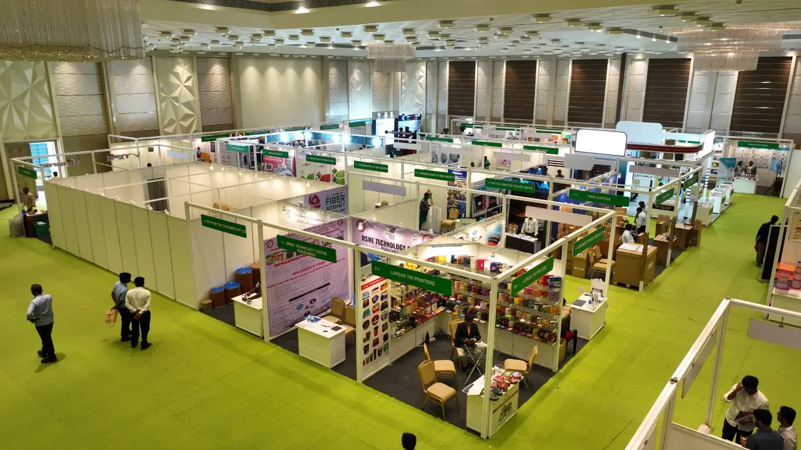Trade exhibition and shopping expo filling the 20,000 sq ft main hall, an exhibition venue in Pondicherry