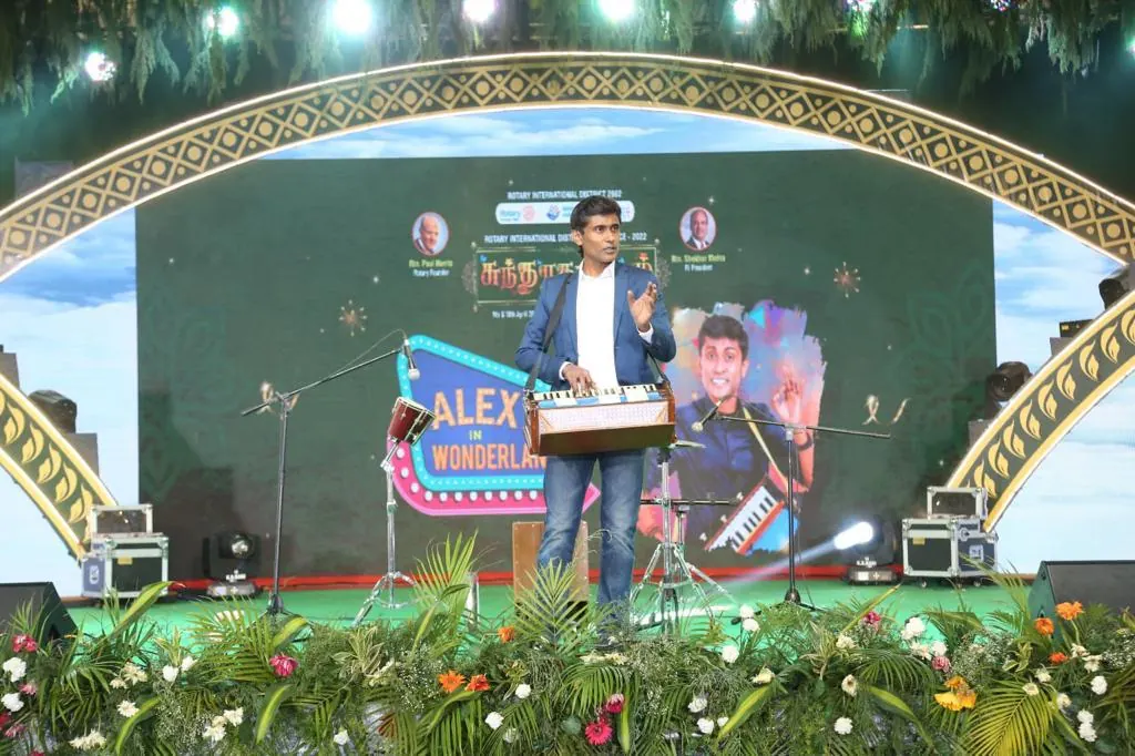 Live solo performance at a district conference, Suganya Convention Centre, Pondicherry